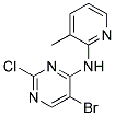 5-bromo-2-chloro-N-(3-methylpyridin-2-yl)pyrimidin-4-amine Struktur