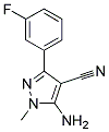 5-amino-3-(3-fluorophenyl)-1-methyl-1H-pyrazole-4-carbonitrile Struktur