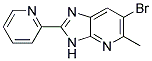 6-bromo-5-methyl-2-pyridin-2-yl-3H-imidazo[4,5-b]pyridine Struktur