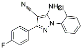 5-amino-1-(2-chlorophenyl)-3-(4-fluorophenyl)-1H-pyrazole-4-carbonitrile Struktur