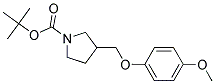 3-(4-Methoxy-phenoxymethyl)-pyrrolidine-1-carboxylic acid tert-butyl ester Struktur