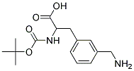 3-[3-(aminomethyl)phenyl]-2-[(tert-butoxycarbonyl)amino]propanoic acid Struktur