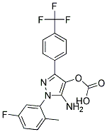 5-amino-1-(5-fluoro-2-methylphenyl)-3-[4-(trifluoromethyl)phenyl]-1H-pyrazole-4-carbonit Struktur