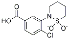 4-CHLORO-3-(1,1-DIOXIDO-1,2-THIAZINAN-2-YL)BENZOIC ACID Struktur