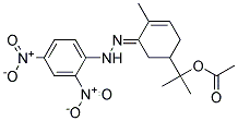 (+/-)-5-(1-ACETOXY-1-METHYLETHYL)-2-METHYL-2-CYCLOHEXEN-1-ONE2,4-DINITROPHENYLHYDRAZONE Struktur