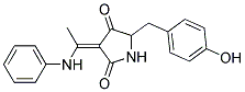 3-(1-ANILINOETHYLIDENE)-5-(P-HYDROXYBENZYL)-2,4-PYRROLIDINEDIONE Struktur