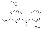 O-((4,6-DIMETHOXY-1,3,5-TRIAZIN-2-YL)AMINO)PHENOL Struktur