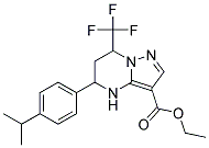 5-(4-Isopropyl-phenyl)-7-trifluoromethyl-4,5,6,7-tetrahydro-pyrazolo[1,5-a]pyrimidine-3-carboxylicacidethylester Struktur