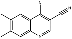 4-CHLORO-6,7-DIMETHYL-QUINOLINE-3-CARBONITRILE
 Struktur