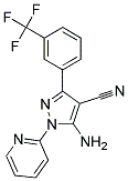 5-amino-3-[3-(trifluoromethyl)phenyl]-1-pyridin-2-yl-1H-pyrazole-4-carbonitrile Struktur