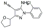 5-amino-1-(2-chlorophenyl)-3-(tetrahydrofuran-2-yl)-1H-pyrazole-4-carbonitrile Struktur