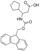 3-cyclopentyl-3-{[(9H-fluoren-9-ylmethoxy)carbonyl]amino}propanoic acid Struktur