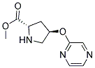 methyl (2S,4R)-4-(pyrazin-2-yloxy)pyrrolidine-2-carboxylate Struktur