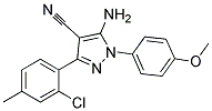 5-amino-3-(2-chloro-4-methylphenyl)-1-(4-methoxyphenyl)-1H-pyrazole-4-carbonitrile Struktur