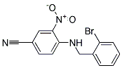 4-(2-Bromo-benzylamino)-3-nitro-benzonitrile Struktur