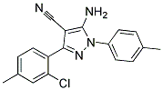 5-amino-3-(2-chloro-4-methylphenyl)-1-(4-methylphenyl)-1H-pyrazole-4-carbonitrile Struktur