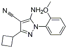 5-amino-3-cyclobutyl-1-(2-methoxyphenyl)-1H-pyrazole-4-carbonitrile Struktur