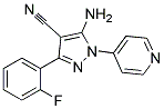 5-amino-3-(2-fluorophenyl)-1-pyridin-4-yl-1H-pyrazole-4-carbonitrile Struktur