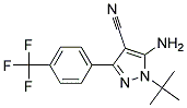 5-amino-1-tert-butyl-3-[4-(trifluoromethyl)phenyl]-1H-pyrazole-4-carbonitrile Struktur