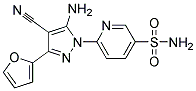 6-[5-amino-4-cyano-3-furan-2-yl-1H-pyrazol-1-yl]pyridine-3-sulfonamide Struktur