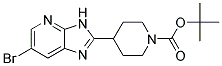 tert-butyl 4-(6-bromo-3H-imidazo[4,5-b]pyridin-2-yl)piperidine-1-carboxylate Struktur