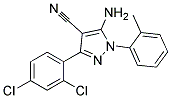 5-amino-3-(2,4-dichlorophenyl)-1-(2-methylphenyl)-1H-pyrazole-4-carbonitrile Struktur