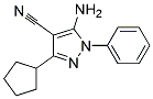 5-amino-3-cyclopentyl-1-phenyl-1H-pyrazole-4-carbonitrile Struktur