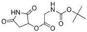 N-tert-Butoxycarbonyl glycine hydroxysuccinimide ester Struktur