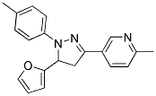 5-(5-(2-FURYL)-1-(P-TOLYL)-2-PYRAZOLIN-3-YL)-2-METHYLPYRIDINE Struktur