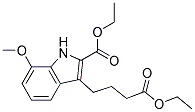 ETHYL3-(3-(ETHOXYCARBONYL)PROPYL)-7-METHOXY-2-INDOLECARBOXYLATE Struktur