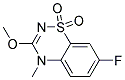 7-Fluoro-3-methoxy-4-methyl-4H-1,2,4-benzothiadiazin-1,1-dioxide Struktur