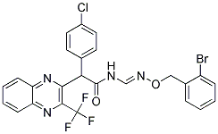 N-((((2-Bromobenzyl)oxy)imino)methyl)-2-(4-chlorophenyl)-2-(3-(trifluoromethyl)-2-quinoxalinyl)acetamide Struktur