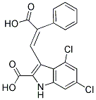 (E)-4,6-Dichloro-3-(2-phenyl-2-carboxyethenyl)Indole-2-carboxylic acid Struktur