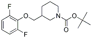 3-(2,6-Difluoro-phenoxymethyl)-piperidine-1-carboxylic acid tert-butyl ester Struktur