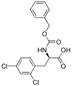 (2R)-2-{[(benzyloxy)carbonyl]amino}-3-(2,4-dichlorophenyl)propanoic acid Struktur