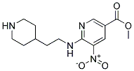 5-Nitro-6-(2-piperidin-4-yl-ethylamino)-nicotinic acid methyl ester Struktur