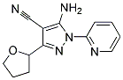 5-amino-3-(tetrahydrofuran-2-yl)-1-pyridin-2-yl-1H-pyrazole-4-carbonitrile Struktur