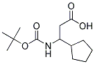 3-[(tert-butoxycarbonyl)amino]-3-cyclopentylpropanoic acid Struktur