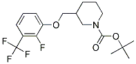 3-(2-Fluoro-3-trifluoromethyl-phenoxymethyl)-piperidine-1-carboxylic acid tert-butyl ester Struktur