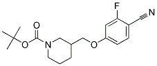 3-(4-Cyano-3-fluoro-phenoxymethyl)-piperidine-1-carboxylic acid tert-butyl ester Struktur