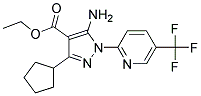 ethyl 5-amino-3-cyclopentyl-1-[5-(trifluoromethyl)pyridin-2-yl]-1H-pyrazole-4-carboxylat Struktur