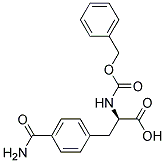 (2R)-2-{[(benzyloxy)carbonyl]amino}-3-(4-carbamoylphenyl)propanoic acid Struktur