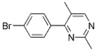 4-(4-bromophenyl)-2,5-dimethylpyrimidine Struktur