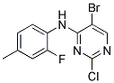 5-bromo-2-chloro-N-(2-fluoro-4-methylphenyl)pyrimidin-4-amine Struktur