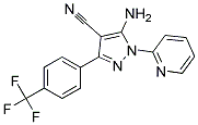 5-amino-3-[4-(trifluoromethyl)phenyl]-1-pyridin-2-yl-1H-pyrazole-4-carbonitrile Struktur