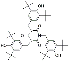 Tri-(3,5-di-tert-butyl-4-hydroxybenzyl) isocyanurate Struktur