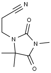 3-(3,5,5-TRIMETHYL-2,4-DIOXO-1-IMIDAZOLIDINYL)PROPIONITRILE Struktur