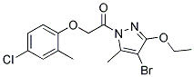 4-BROMO-1-((4-CHLORO-2-METHYLPHENOXY)ACETYL)-3-ETHOXY-5-METHYLPYRAZOLE Struktur