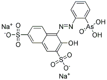 4-(O-ARSONOPHENYLAZO)-3-HYDROXY-2,7-NAPHTHALENEDISULFONICACIDDISODIUMSALT Struktur