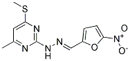 5-NITRO-2-FURALDEHYDE(4-METHYL-6-METHYLTHIO-2-PYRIMIDINYL)HYDRAZONE Struktur